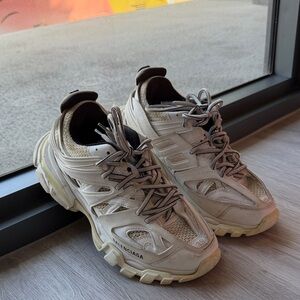Balenciaga Beige and Black Athletic Shoes